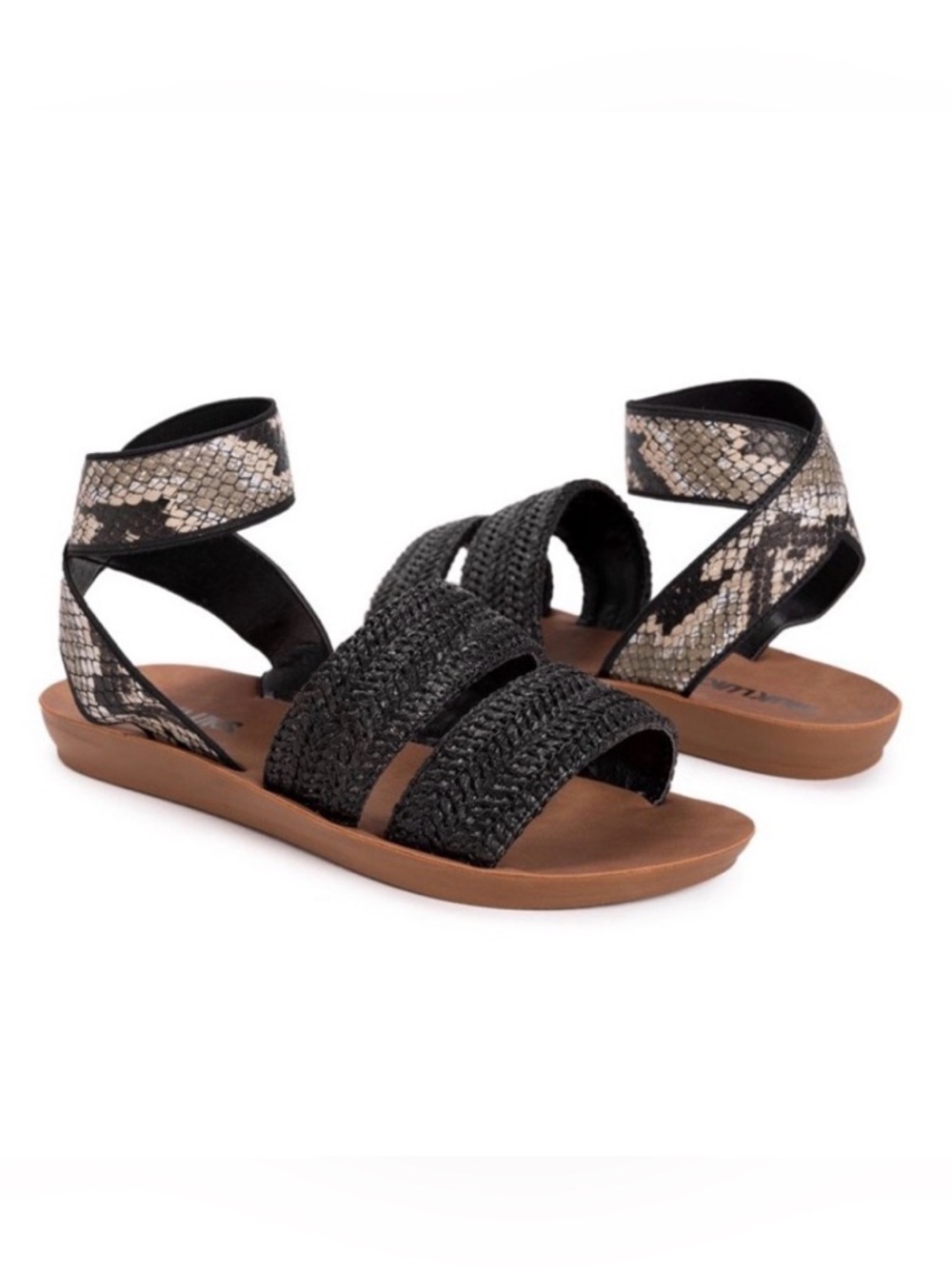 Muk Luks About Me Snakeskin Sandals NWOT